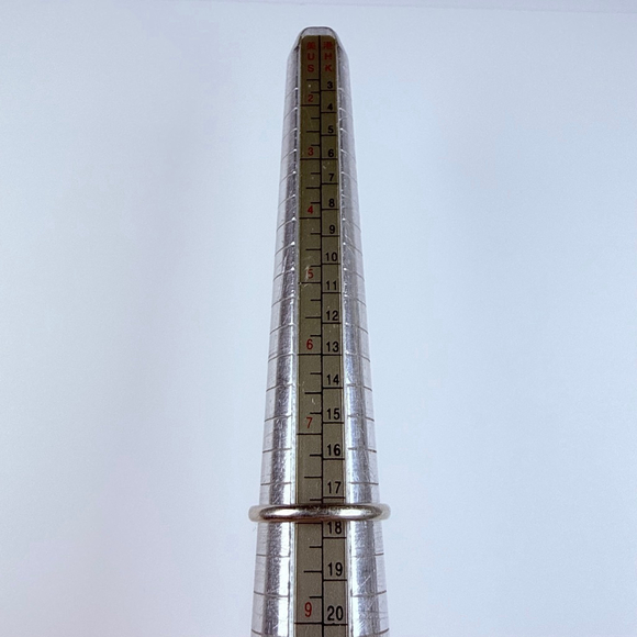 14K Solid White Gold Mid Century Classic Solid 2.5MM Band Vintage Ring SIZE 8 - Picture 9 of 10